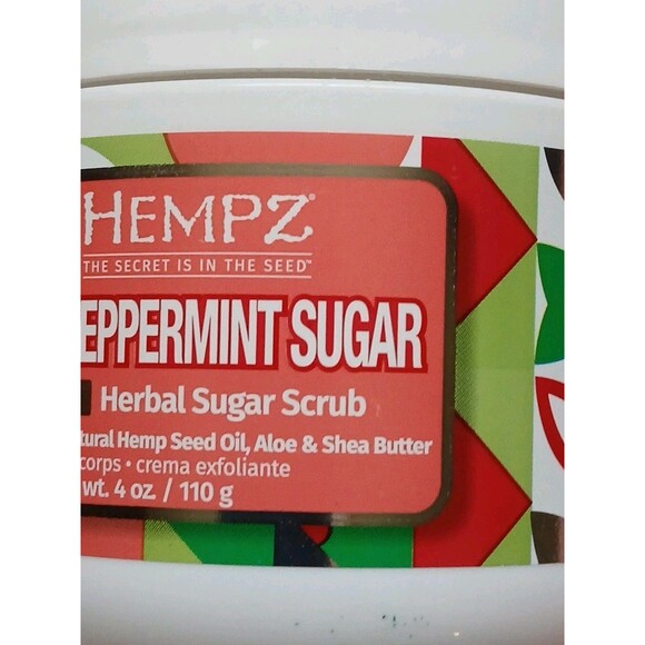 Hempz Crushed Peppermint Sugar Herbal Sugar Scrub 4oz New & Authentic - Picture 8 of 16